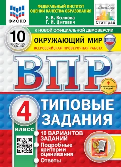 ВПР Окружающий мир 4 класс. 10 вариантов. Волкова, Цитович. ФГОС 2026